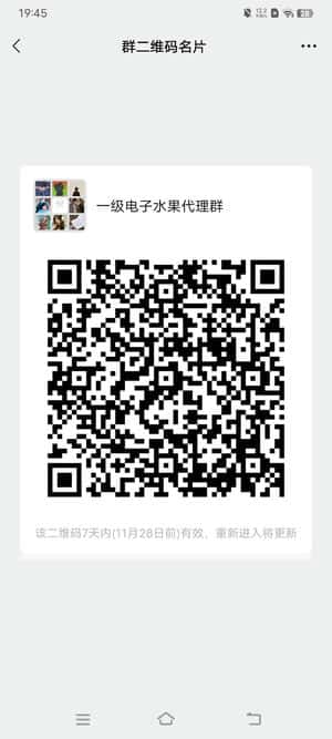 一级电子水果代理群二维码