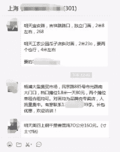 上海摊位场地沟通群