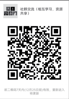 社群沟通（相互学习，资源共享）二维码