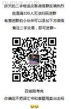 毕业季二手物品交易群二维码