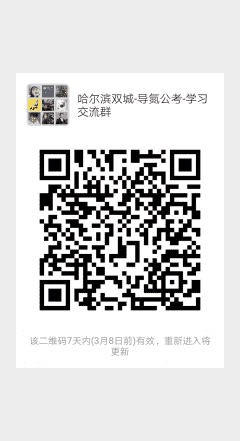 导氮公考-哈尔滨双城分校-学习沟通群二维码