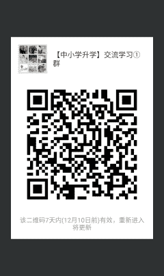 《中小学升学》学习沟通群二维码