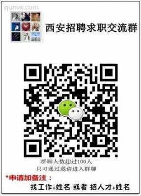 西安招聘求职沟通群二维码