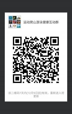爬山游泳运动健康攻略二维码