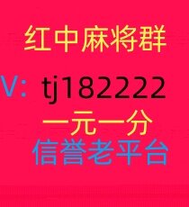 想玩麻将打牌群一元一分红中麻将