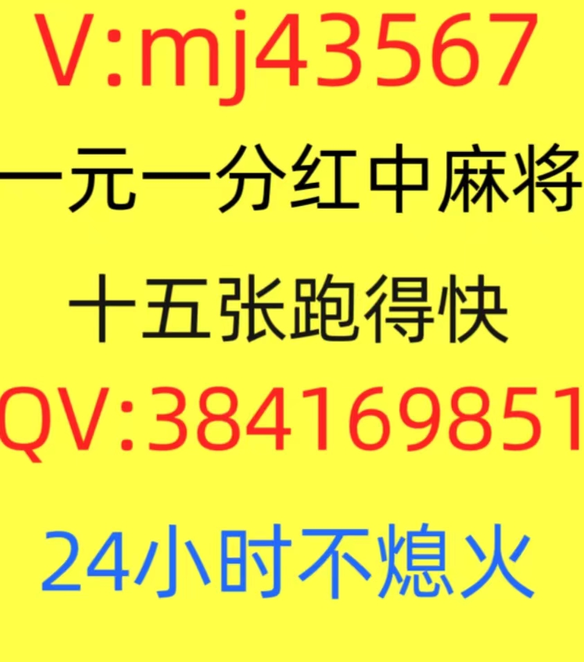 24小时一元一分红中麻将跑得快群